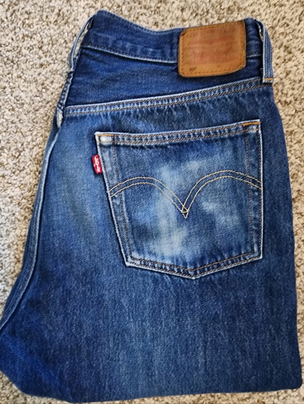 ✨️BIG E Levi's 501XX Jeans Premium Indigo Wash Button Fly🪰 32x32 Y2K Vintage
